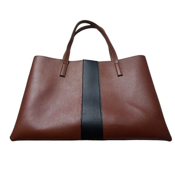 Vince Camuto Luck Tote Vegan Leather Tan & Black - Picture 8 of 10